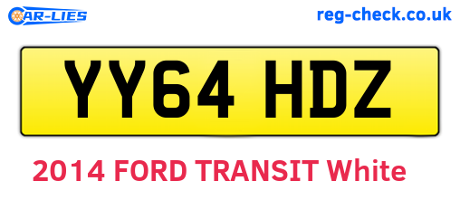 YY64HDZ are the vehicle registration plates.