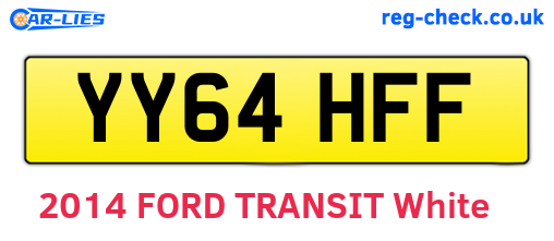 YY64HFF are the vehicle registration plates.