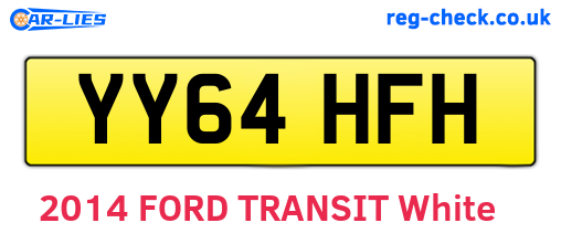 YY64HFH are the vehicle registration plates.