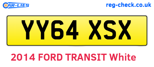 YY64XSX are the vehicle registration plates.