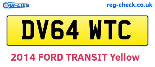 DV64WTC are the vehicle registration plates.