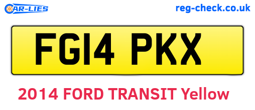 FG14PKX are the vehicle registration plates.
