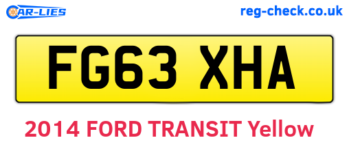 FG63XHA are the vehicle registration plates.