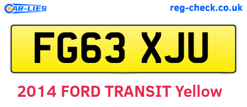 FG63XJU are the vehicle registration plates.