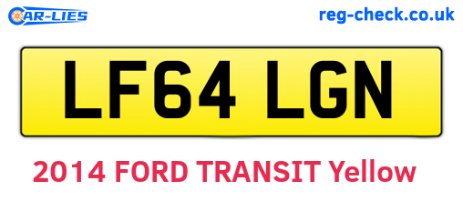 LF64LGN are the vehicle registration plates.