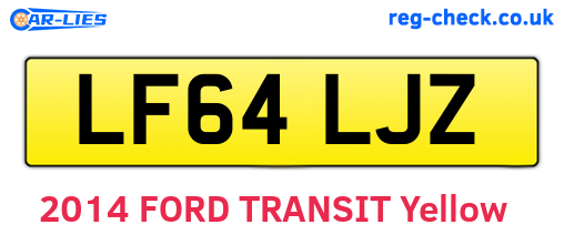 LF64LJZ are the vehicle registration plates.
