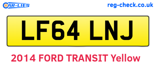 LF64LNJ are the vehicle registration plates.