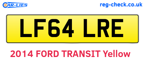 LF64LRE are the vehicle registration plates.