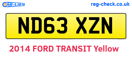ND63XZN are the vehicle registration plates.