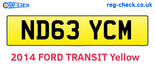 ND63YCM are the vehicle registration plates.