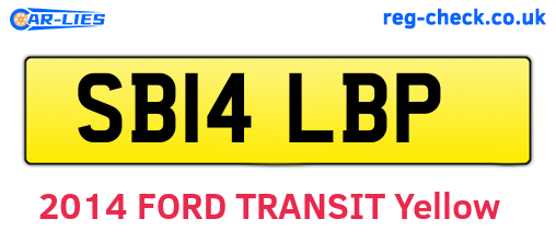 SB14LBP are the vehicle registration plates.