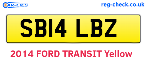 SB14LBZ are the vehicle registration plates.