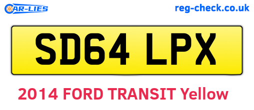 SD64LPX are the vehicle registration plates.