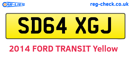 SD64XGJ are the vehicle registration plates.