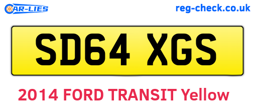 SD64XGS are the vehicle registration plates.