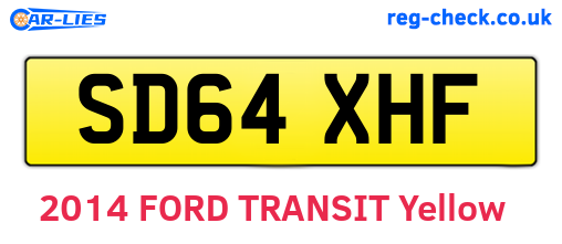 SD64XHF are the vehicle registration plates.