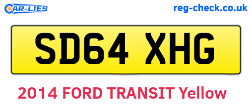 SD64XHG are the vehicle registration plates.