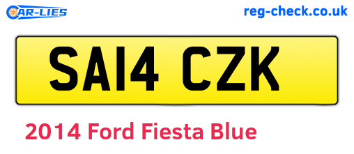 Blue 2014 Ford Fiesta (SA14CZK)