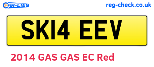 SK14EEV are the vehicle registration plates.