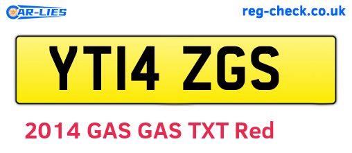 YT14ZGS are the vehicle registration plates.