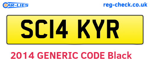 SC14KYR are the vehicle registration plates.