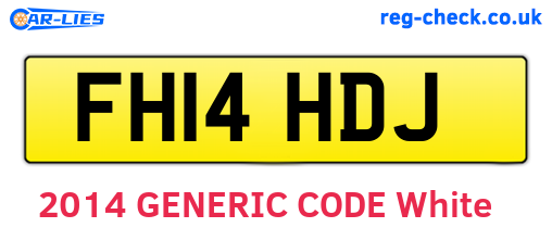 FH14HDJ are the vehicle registration plates.
