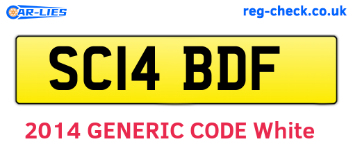 SC14BDF are the vehicle registration plates.
