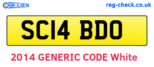 SC14BDO are the vehicle registration plates.