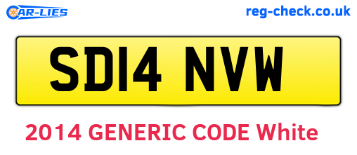 SD14NVW are the vehicle registration plates.
