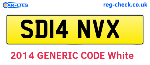 SD14NVX are the vehicle registration plates.