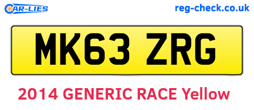 MK63ZRG are the vehicle registration plates.
