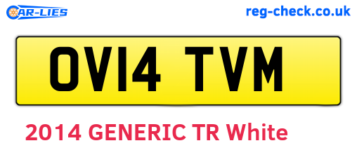 OV14TVM are the vehicle registration plates.