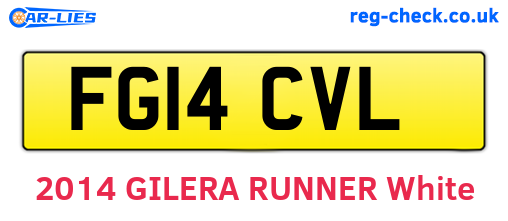 FG14CVL are the vehicle registration plates.