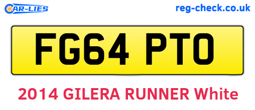 FG64PTO are the vehicle registration plates.