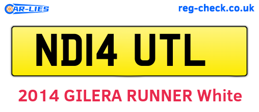 ND14UTL are the vehicle registration plates.