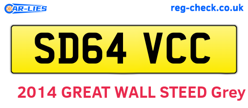 SD64VCC are the vehicle registration plates.
