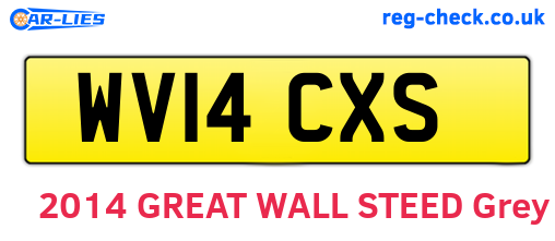 WV14CXS are the vehicle registration plates.