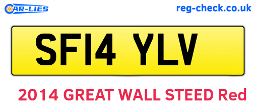 SF14YLV are the vehicle registration plates.