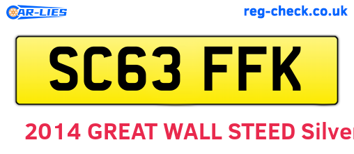 SC63FFK are the vehicle registration plates.