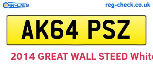 AK64PSZ are the vehicle registration plates.
