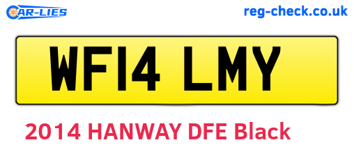 WF14LMY are the vehicle registration plates.