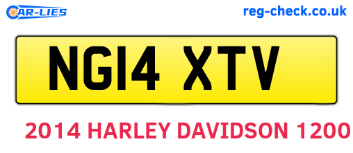 NG14XTV are the vehicle registration plates.