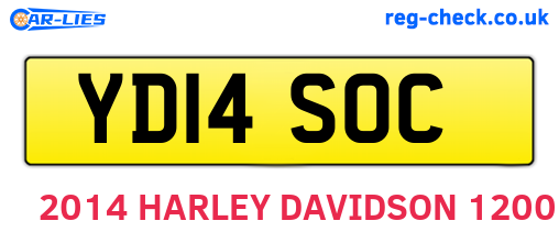 YD14SOC are the vehicle registration plates.