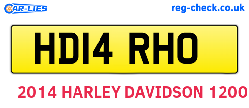 HD14RHO are the vehicle registration plates.