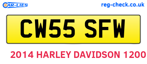 CW55SFW are the vehicle registration plates.