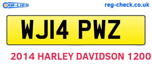 WJ14PWZ are the vehicle registration plates.