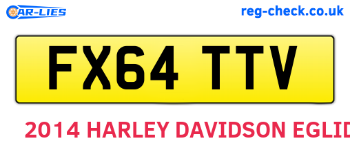 FX64TTV are the vehicle registration plates.