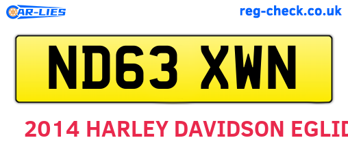 ND63XWN are the vehicle registration plates.