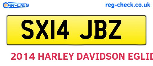 SX14JBZ are the vehicle registration plates.