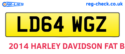 LD64WGZ are the vehicle registration plates.